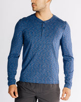 Space Dye Henley LS - Rhone