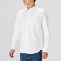 Men Organic Cotton Washed Oxford Button Down Shirt